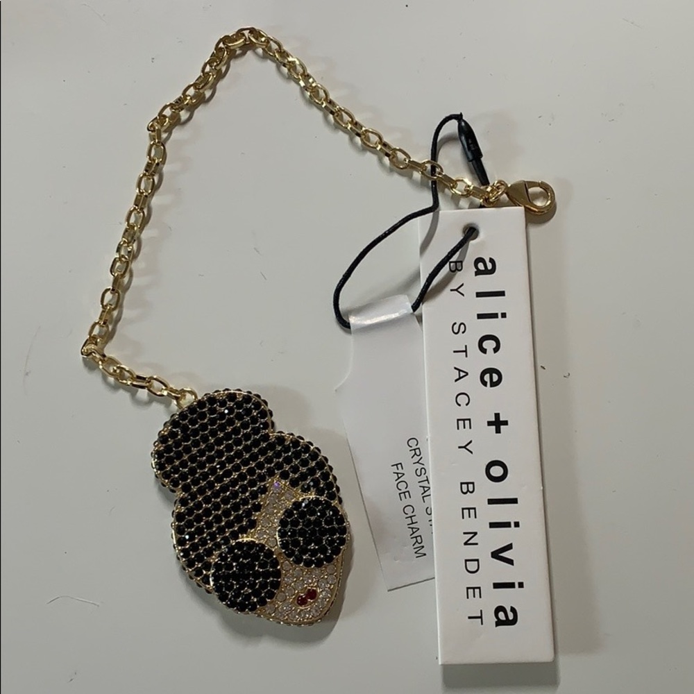 Alice & Olivia Face Charm Keychain